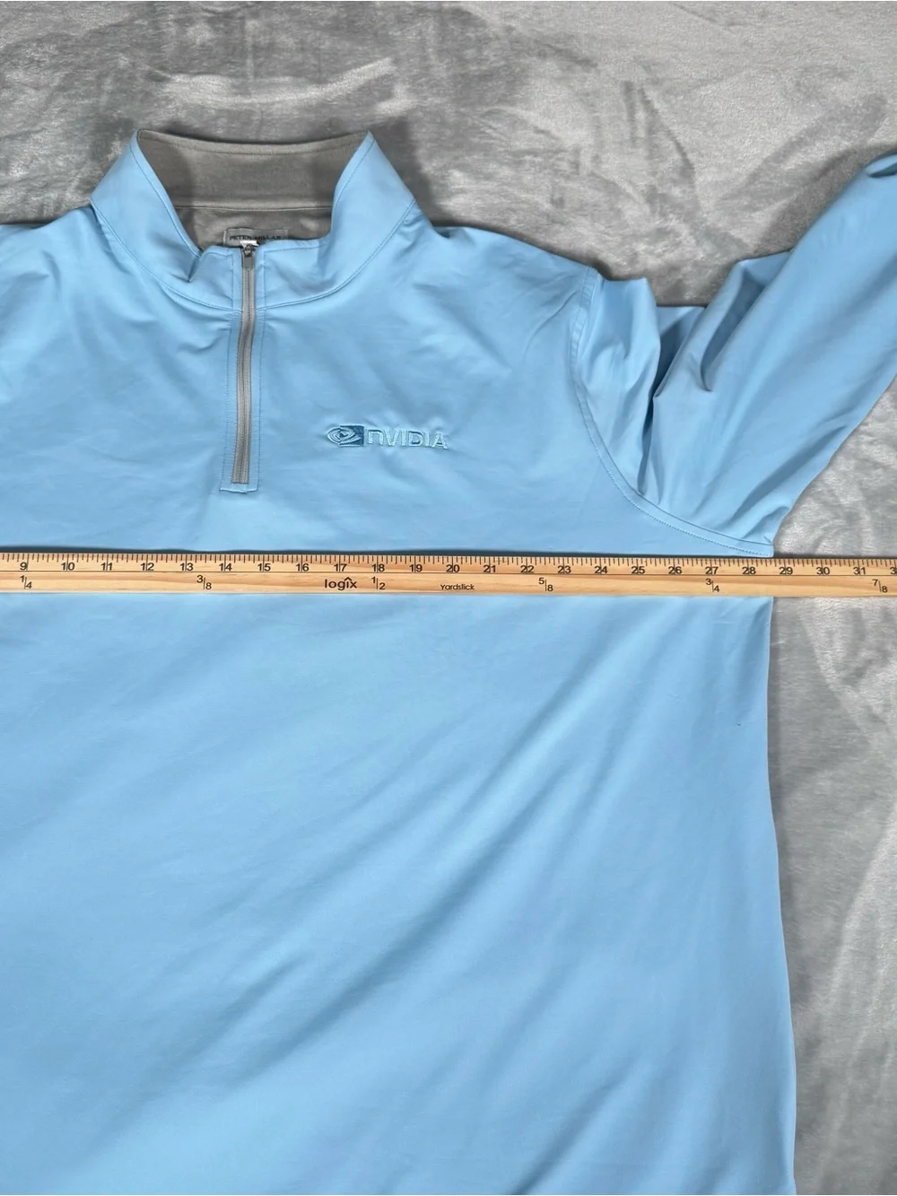 Peter Millar 1/4 Zip Pullover Mens 3XL Nvidia Dell Tech Performance Blue